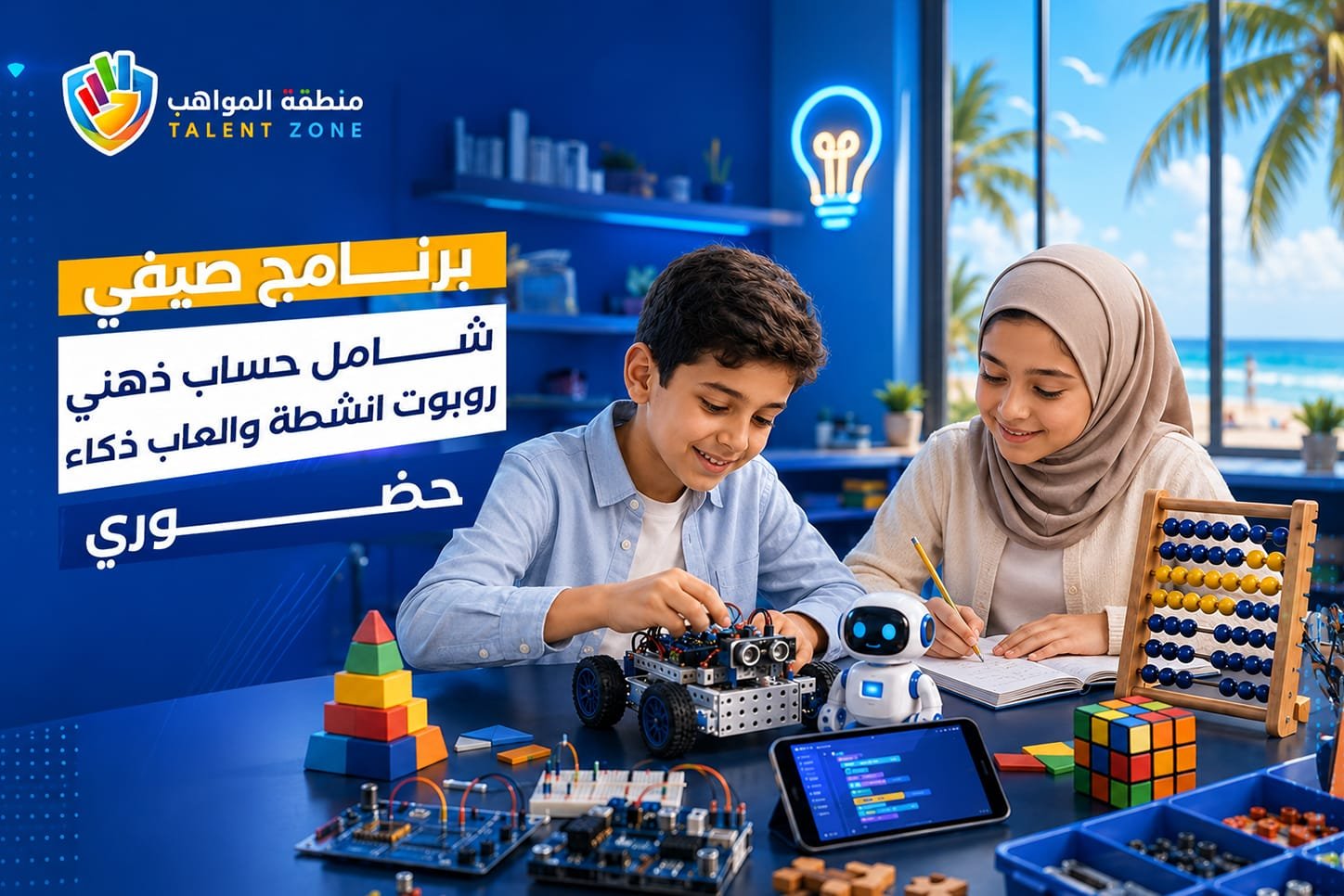 البرنامج الصيفي الشامل (تقنية، حساب ذهني، ومرح)